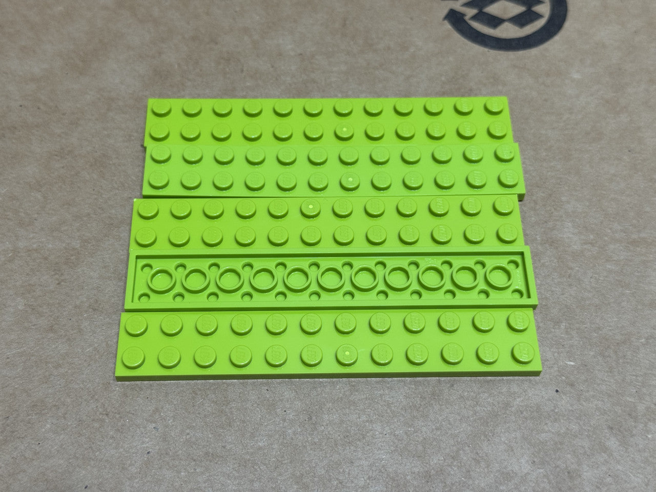 LEGO Parts - Lime Plate 2 x 12 - No 2445 - QTY 5