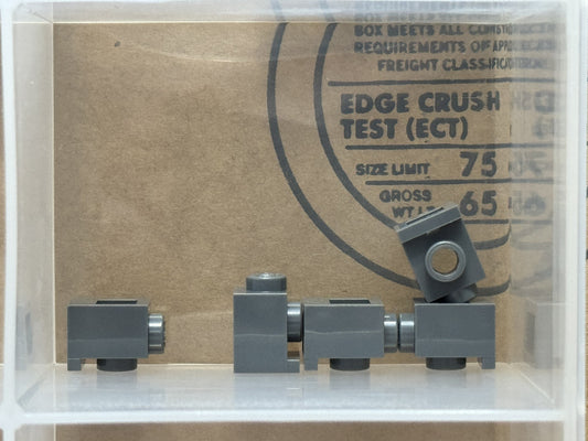 LEGO Parts - Dark Bluish Gray Brick 1 x 1 with Headlight - No 4070 - QTY 5
