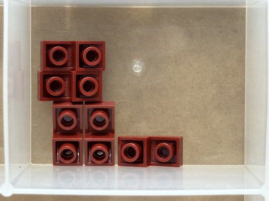 LEGO Parts - Dark Red Slope, Curved 2 x 1 x 2/3 Inverted - No 24201 - QTY 5