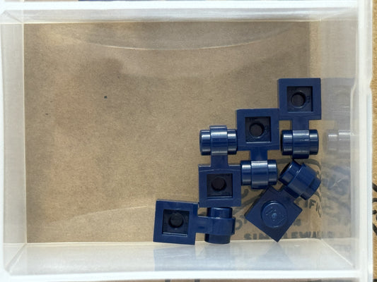 LEGO Parts - Dark Blue Plate 1 x 1 with Light Attachment - No 4081b - QTY 5