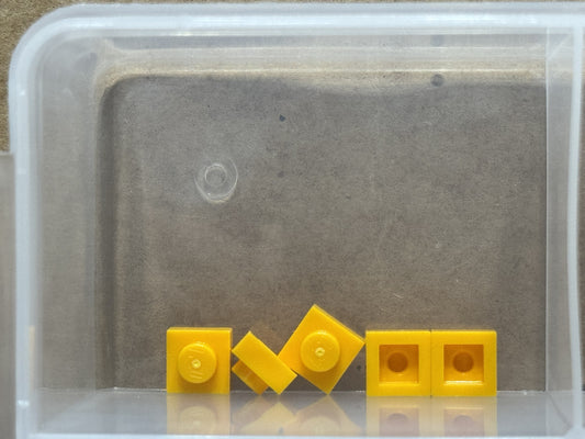 LEGO Parts - Bright Light Orange Plate 1 x 1 - No 3024 - QTY 5