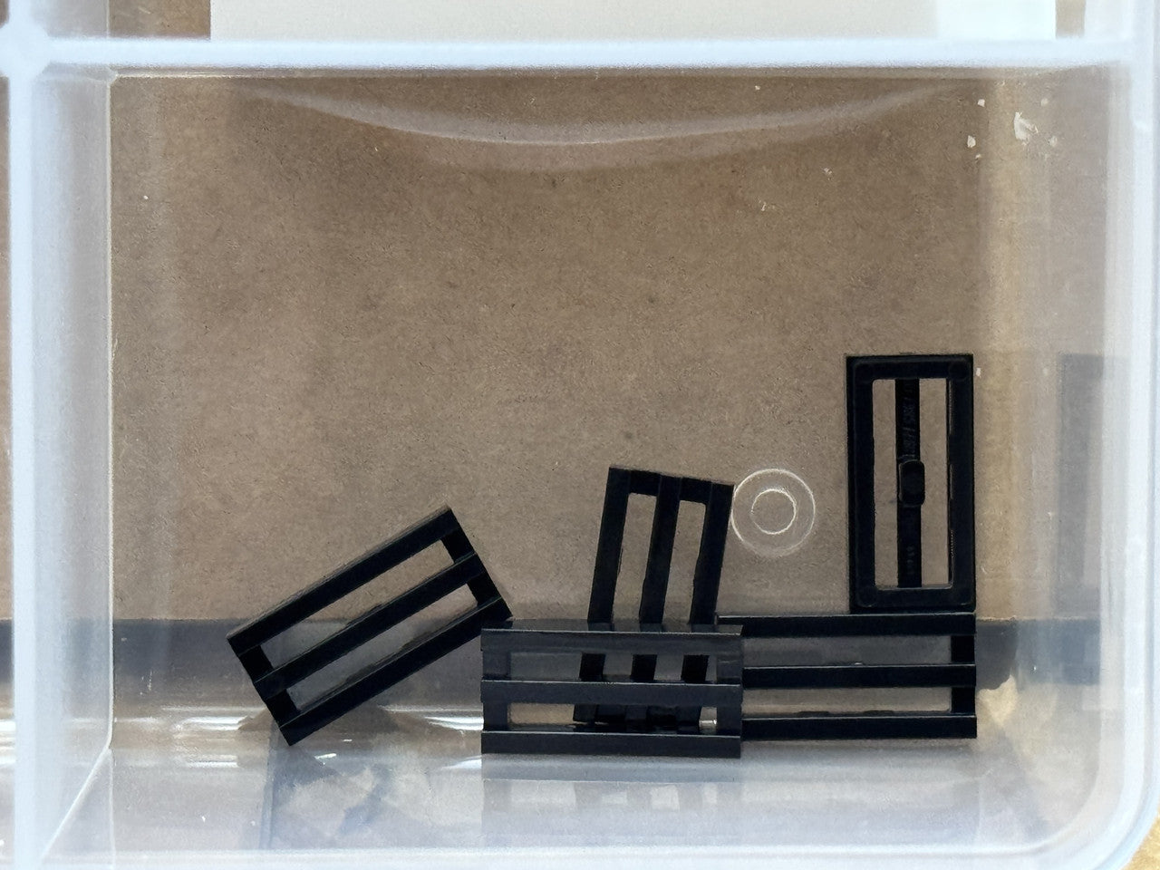 LEGO Parts - Black Tile 1 x 2 Grille with Bottom Groove - No 2412b - QTY 5