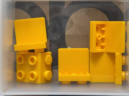 LEGO Parts - Bright Light Orange Bracket 1 x 2 - 2 x 2 - No 44728 - QTY 5