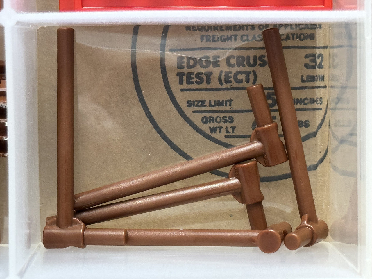 LEGO Parts - Reddish Brown Bar 5L with Handle (Friction Ram) - No 87618 - QTY 5