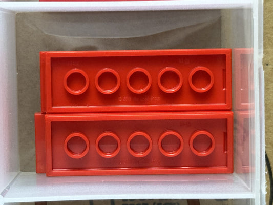 LEGO Parts - Red Tile 2 x 6 - No 69729 - QTY 5