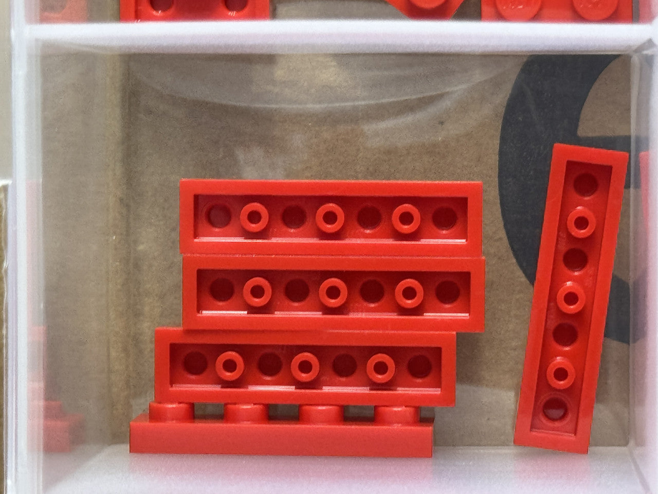 LEGO Parts - Red Plate 1 x 4 - No 3710 - QTY 5