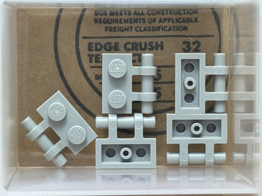 LEGO Parts - Light Bluish Gray Plate 1 x 2 Bar Handle on Side - No 2540 - QTY 5