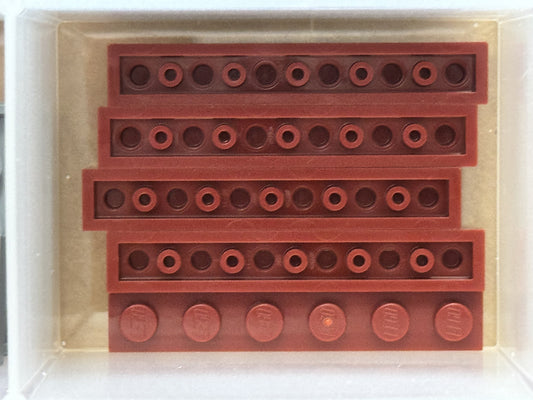 LEGO Parts - Dark Red Plate 1 x 6 - No 3666 - QTY 5