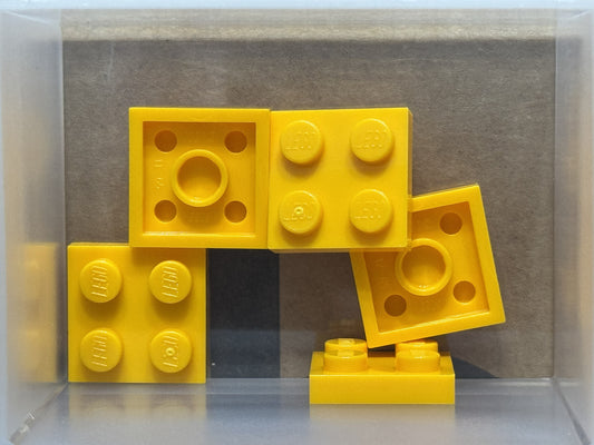 LEGO Parts - Bright Light Orange Plate 2 x 2 - No 3022 - QTY 5