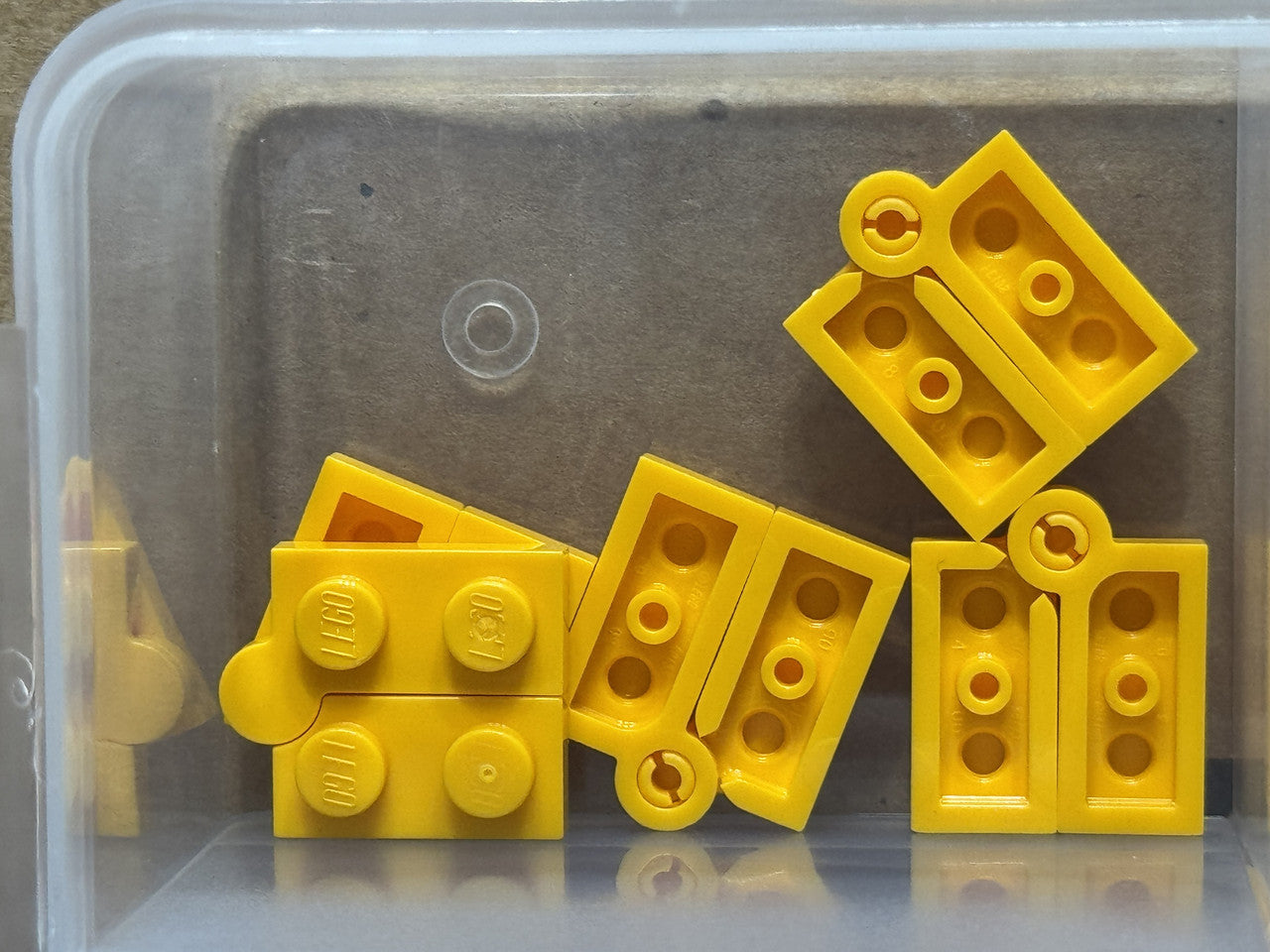 LEGO Parts - Bright Light Orange Hinge Plate 1 x 4 Swivel - No 2429c01 - QTY 5