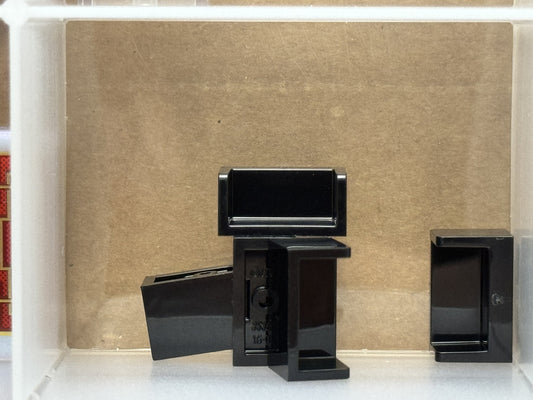 LEGO Parts - Black Panel 1 x 2 x 1 Rounded Corners 2 Sides - No 23969 - QTY 5