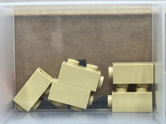 LEGO Parts - Tan Brick 1 x 1 x 1 2/3 with Studs on Side - No 32952 - QTY 5