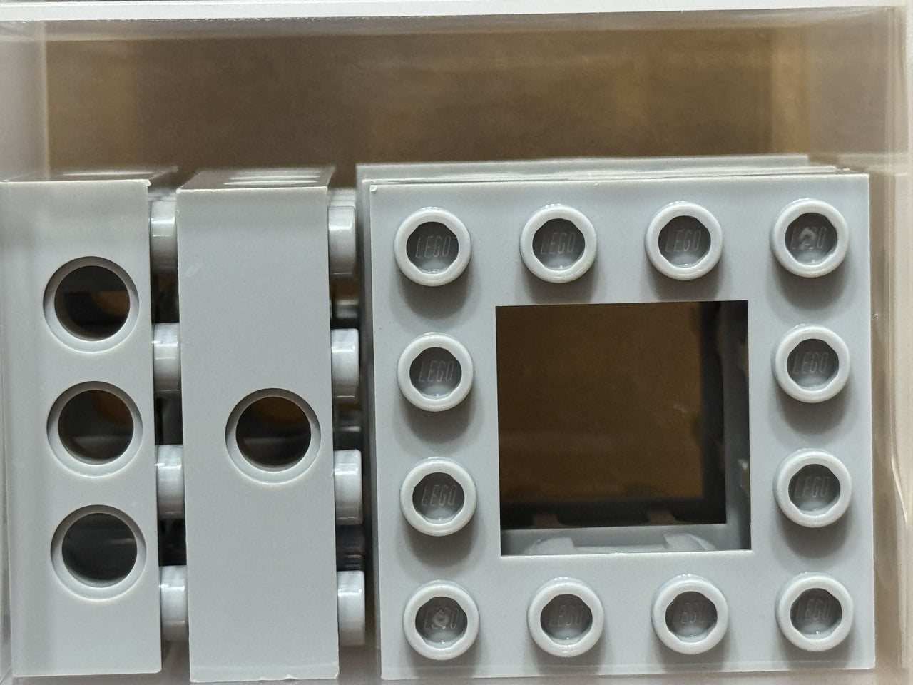 LEGO Parts - Light Bluish Gray Technic, Brick 4 x 4 Open - No 32324 - QTY 5