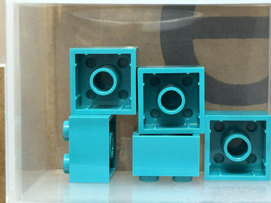 LEGO Parts - Dark Turquoise Brick 2 x 2 - No 3003 - QTY 5