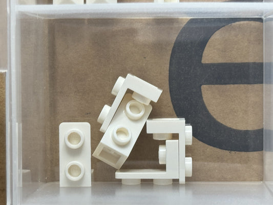 LEGO Parts - White Bracket 1 x 1 - 1 x 2 Inverted - No 73825 - QTY 5