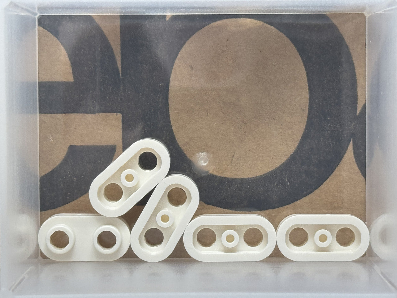 LEGO Parts - White Plate, Round 1 x 2 with Open Studs - No 35480 - QTY 5