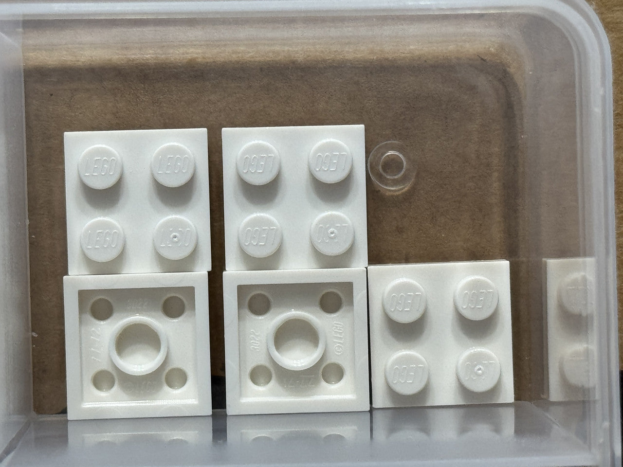 LEGO Parts - White Plate 2 x 2 - No 3022 - QTY 5