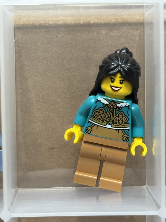 LEGO Minifigure - Holiday - Woman, Black Long Hair - No hol373 - QTY 1