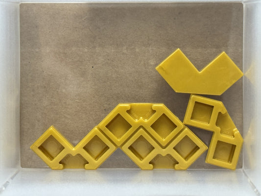 LEGO Parts - Pearl Gold Tile, Modified Facet 2 x 2 - No 27263 - QTY 5