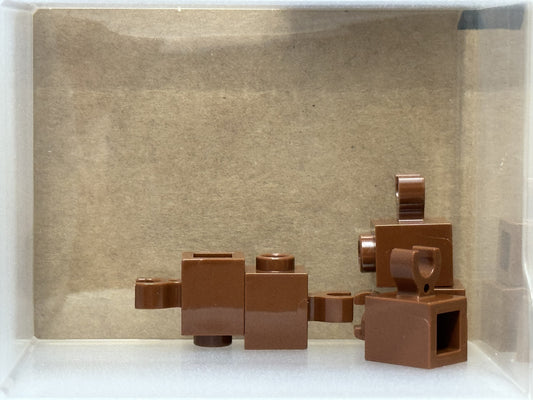 LEGO Parts - Reddish Brown Brick 1 x 1 with Open O Clip - No 60475b - QTY 5