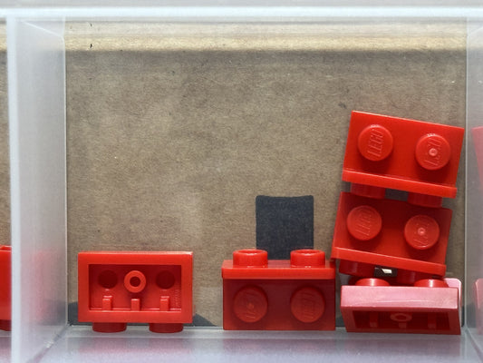 LEGO Parts - Red Bracket 1 x 2 - 1 x 2 Inverted - No 99780 - QTY 5
