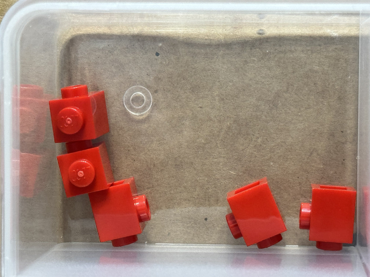 LEGO Parts - Red Brick, Modified 1 x 1 with Stud on Side - No 87087 - QTY 5