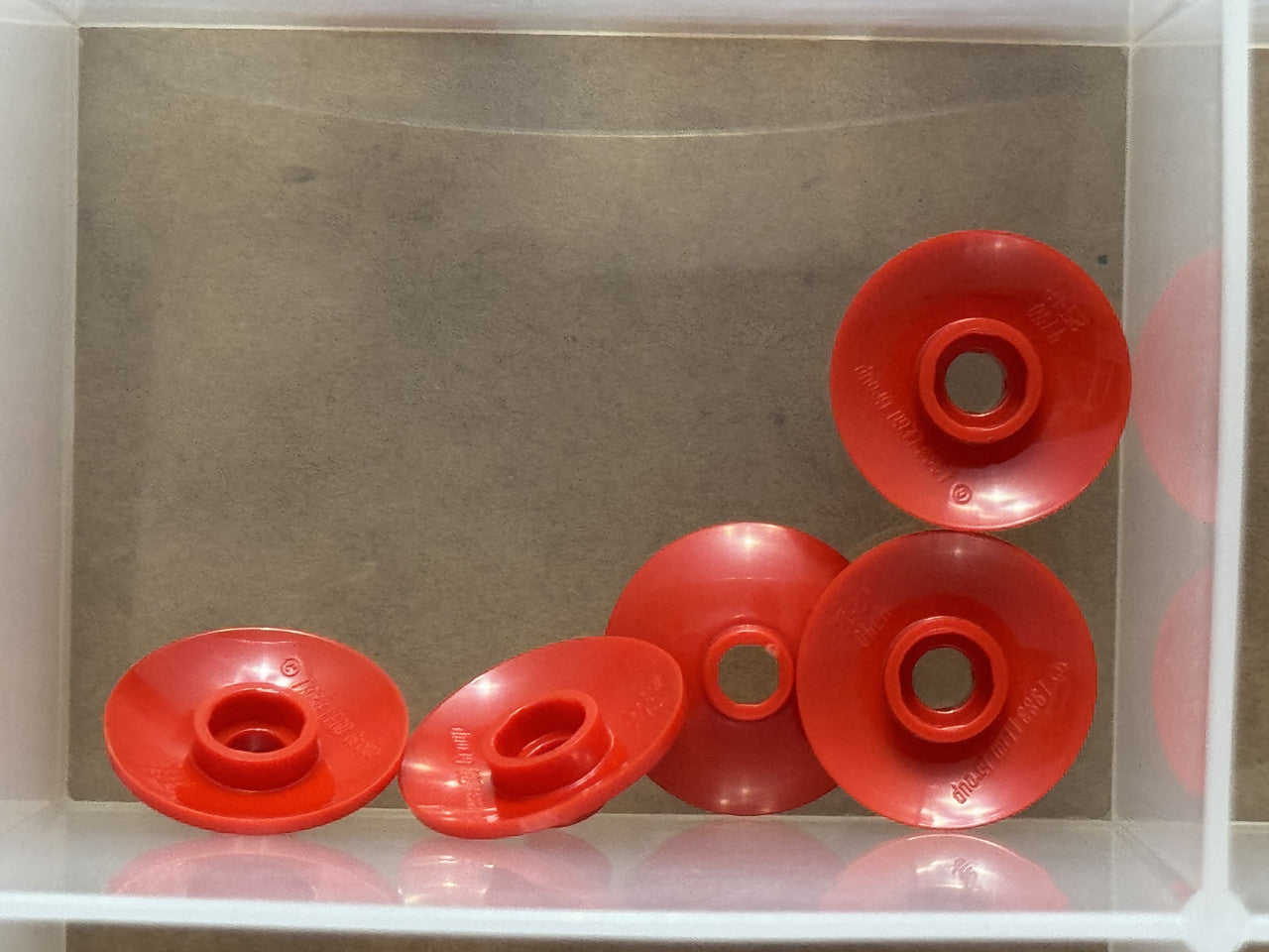 LEGO Parts - Red Dish 2 x 2 Inverted (Radar) - No 4740 - QTY 5