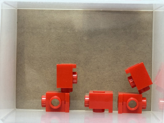 LEGO Parts - Red Brick, Modified 1 x 1 with Headlight - No 4070 - QTY 5