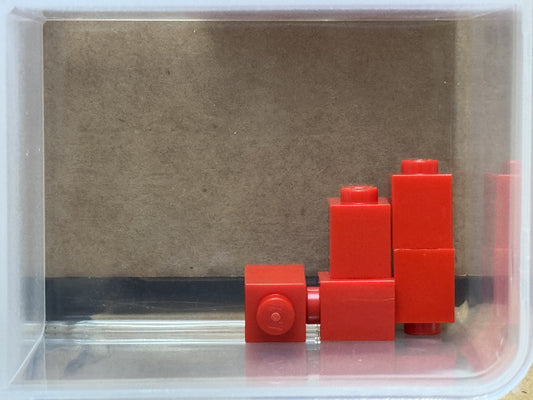 LEGO Parts - Red Brick 1 x 1 - No 3005 - QTY 5