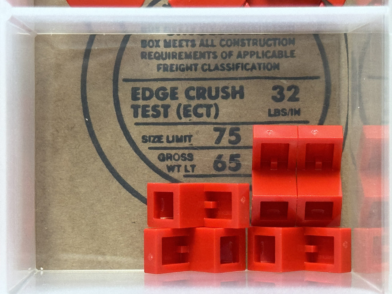 LEGO Parts - Red Slope 45 2 x 1 with Cutout without Stud - No 28192 - QTY 5