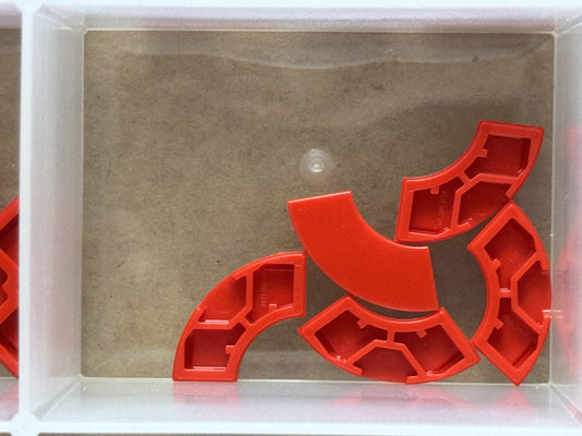 LEGO Parts - Red Tile, Round Corner 2 x 2 Macaroni - No 27925 - QTY 5