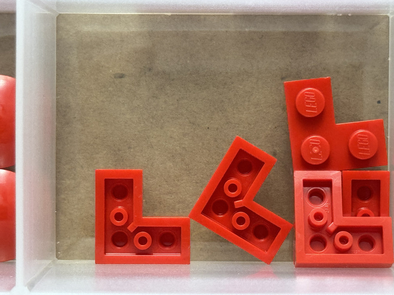 LEGO Parts - Red Plate 2 x 2 Corner - No 2420 - QTY 5