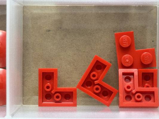 LEGO Parts - Red Plate 2 x 2 Corner - No 2420 - QTY 5
