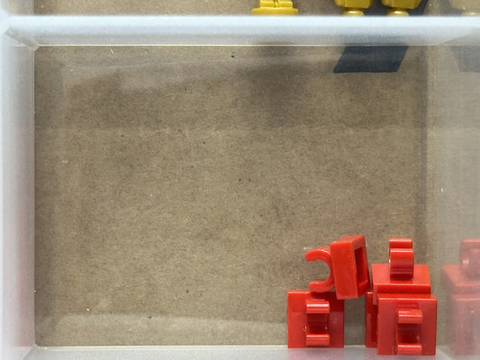 LEGO Parts - Red Tile, Modified 1 x 1 with Open O Clip - No 15712 - QTY 5