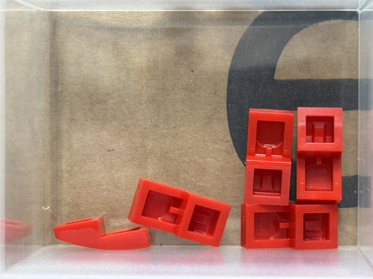 LEGO Parts - Red Slope, Curved 2 x 1 x 2/3 - No 11477 - QTY 5