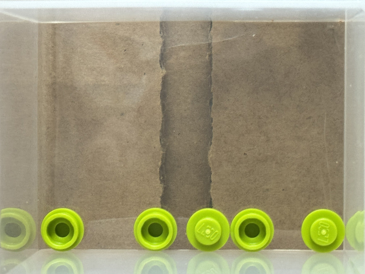 LEGO Parts - Lime Plate, Round 1 x 1 - No 4073 - QTY 5