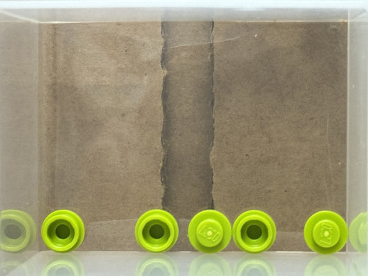 LEGO Parts - Lime Plate, Round 1 x 1 - No 4073 - QTY 5