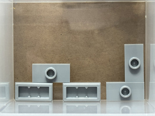 LEGO Parts - Light Bluish Gray Plate 1 x 2 1 Stud (Jumper) - No 15573 - QTY 5