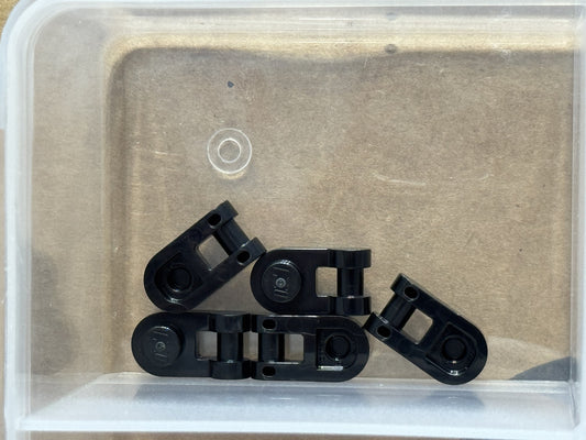 LEGO Parts - Black Plate, Round 1 x 1 with Bar Handle - No 26047 - QTY 5
