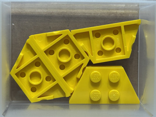 LEGO Parts - Yellow Wedge, Plate 2 x 4 - No 51739 - QTY 5