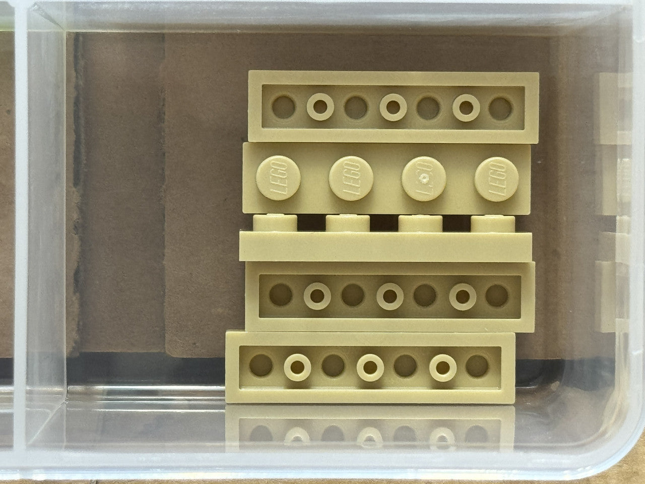 LEGO Parts - Tan Plate 1 x 4 - No 3710 - QTY 5