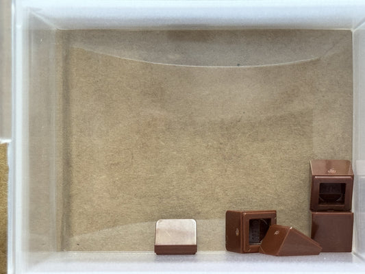 LEGO Parts - Reddish Brown Slope 30 1 x 1 x 2/3 - No 54200 - QTY 5