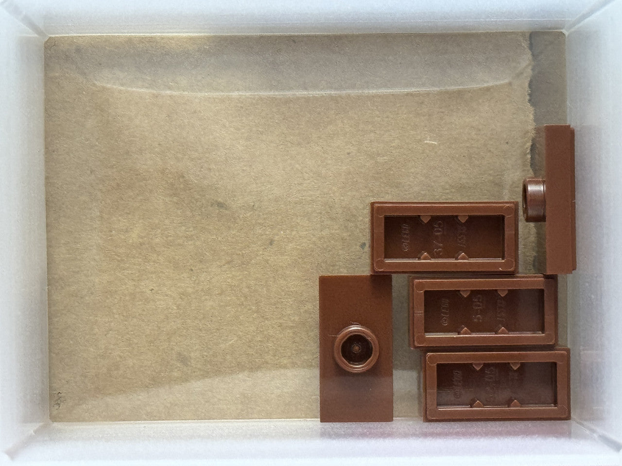 LEGO Parts - Reddish Brown Plate 1 x 2 with 1 Stud (Jumper) - No 15573 - QTY 5