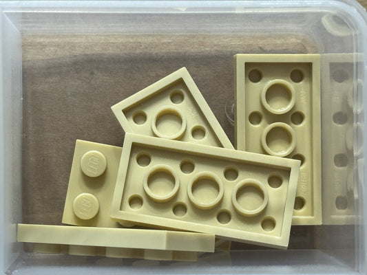 LEGO Parts - Tan Plate 2 x 4 - No 3020 - QTY 5
