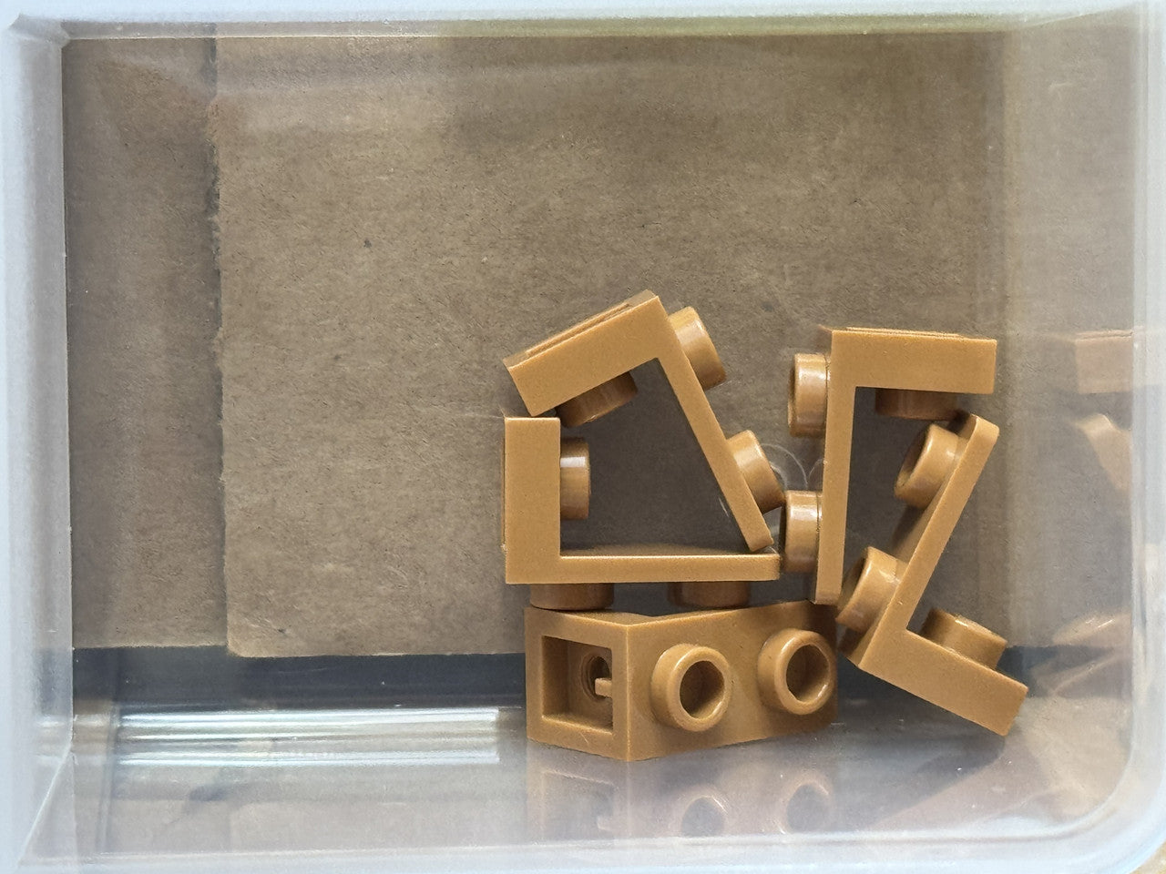 LEGO Parts - Medium Nougat Bracket 1 x 1 - 1 x 2 Inverted - No 73825 - QTY 5