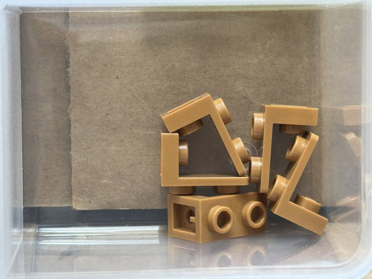 LEGO Parts - Medium Nougat Bracket 1 x 1 - 1 x 2 Inverted - No 73825 - QTY 5