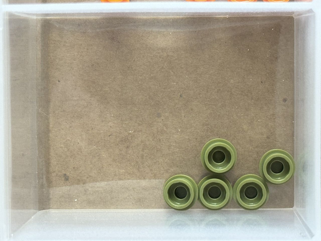 LEGO Parts - Olive Green Plate, Round 1 x 1 - No 4073 - QTY 5