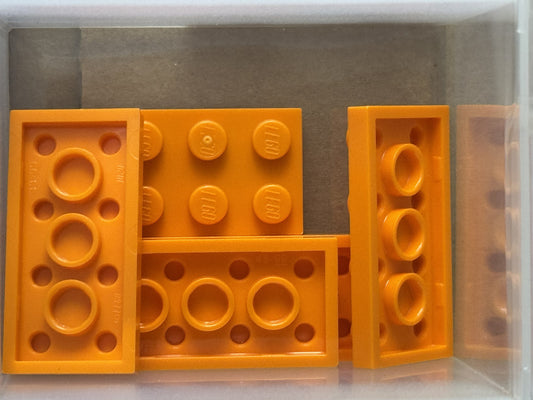 LEGO Parts - Orange Plate 2 x 4 - No 3020 - QTY 5