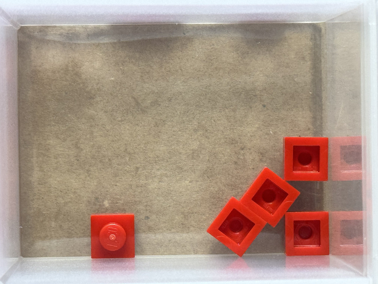LEGO Parts - Red Plate 1 x 1 - No 3024 - QTY 5