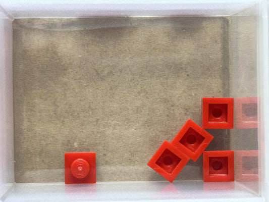 LEGO Parts - Red Plate 1 x 1 - No 3024 - QTY 5